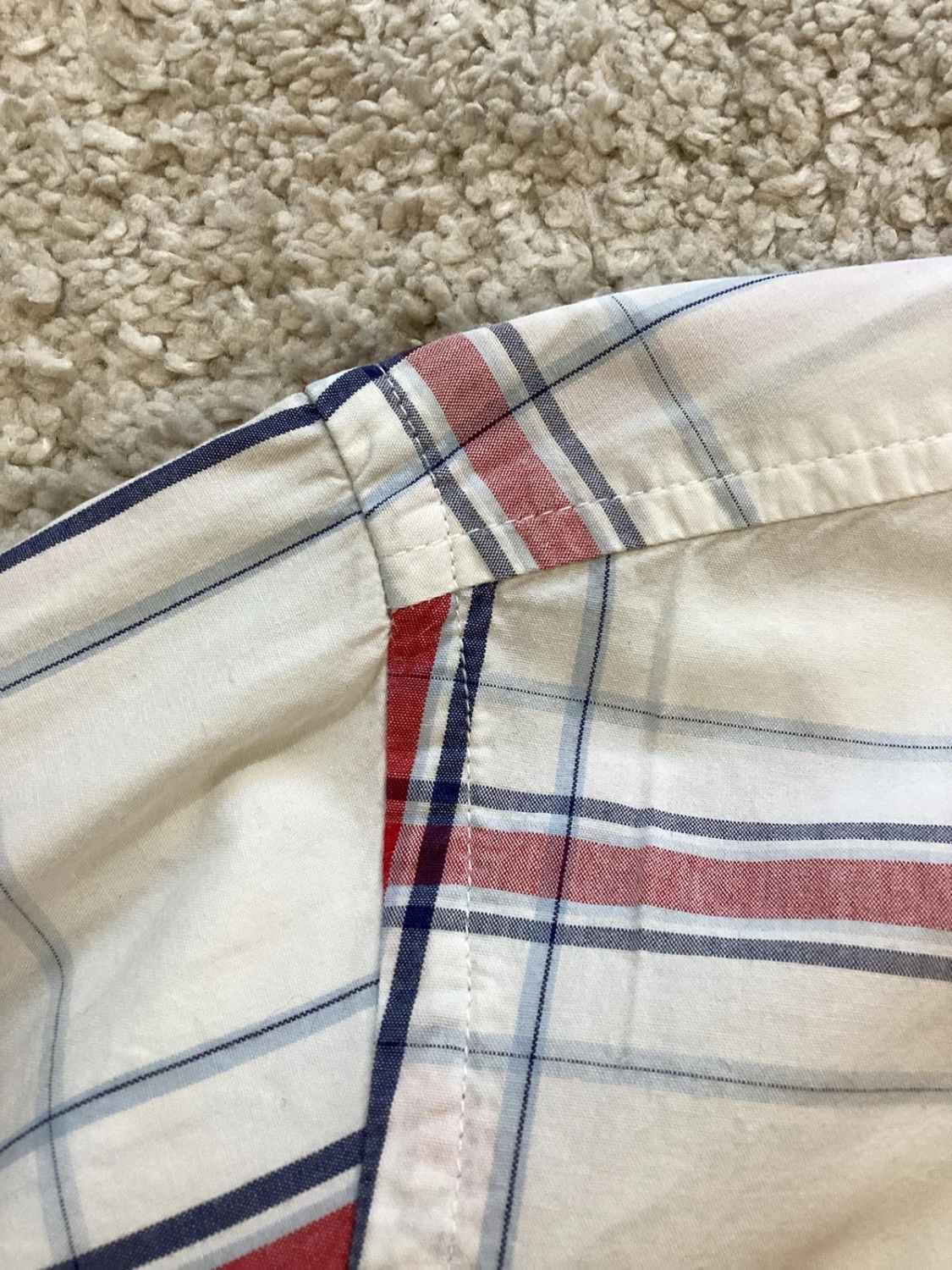 🌊 Chemise Tommy Hilfiger à Carreaux - Blanc/Rouge/Marine - Taille L/G