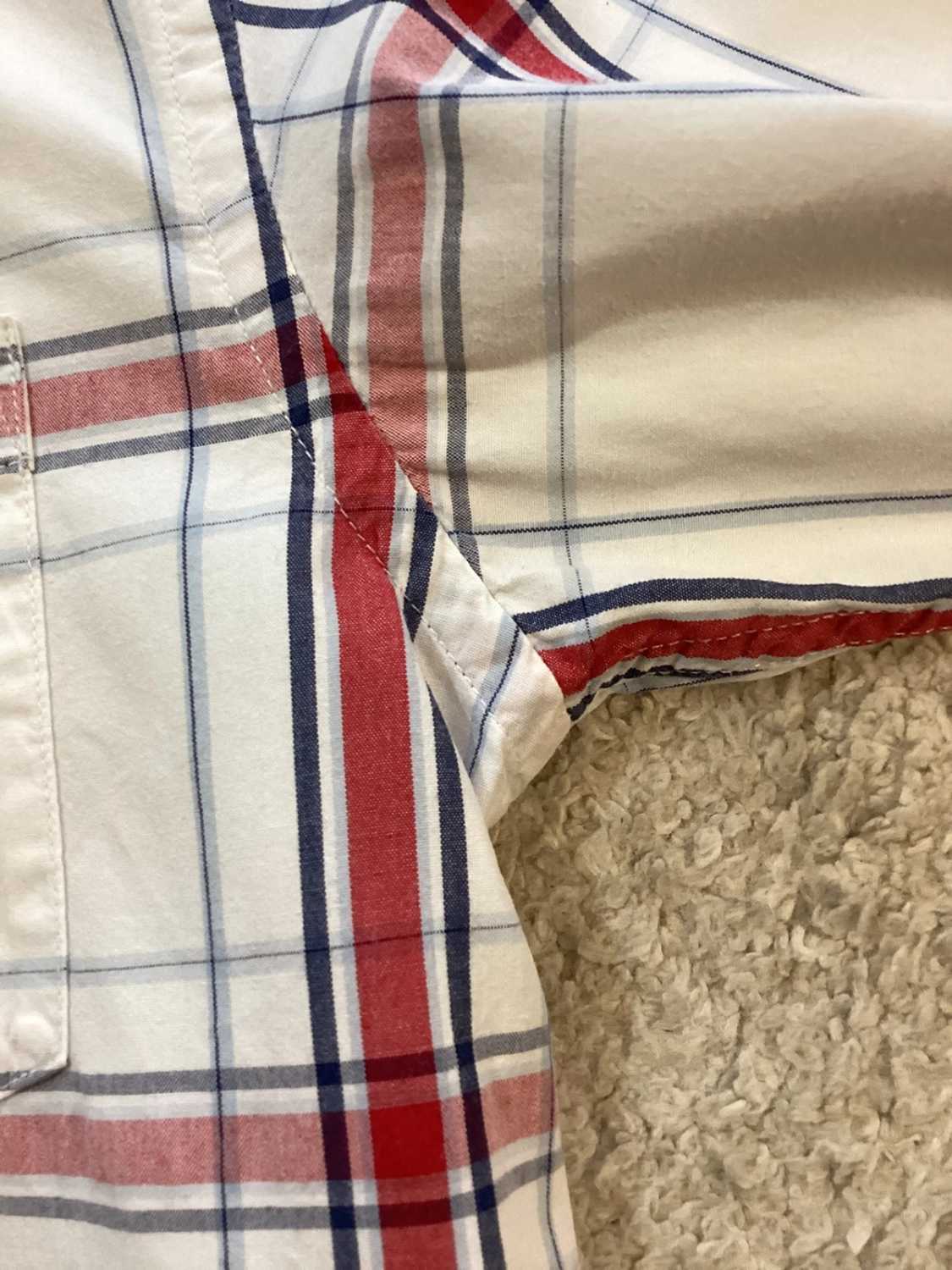 🌊 Chemise Tommy Hilfiger à Carreaux - Blanc/Rouge/Marine - Taille L/G