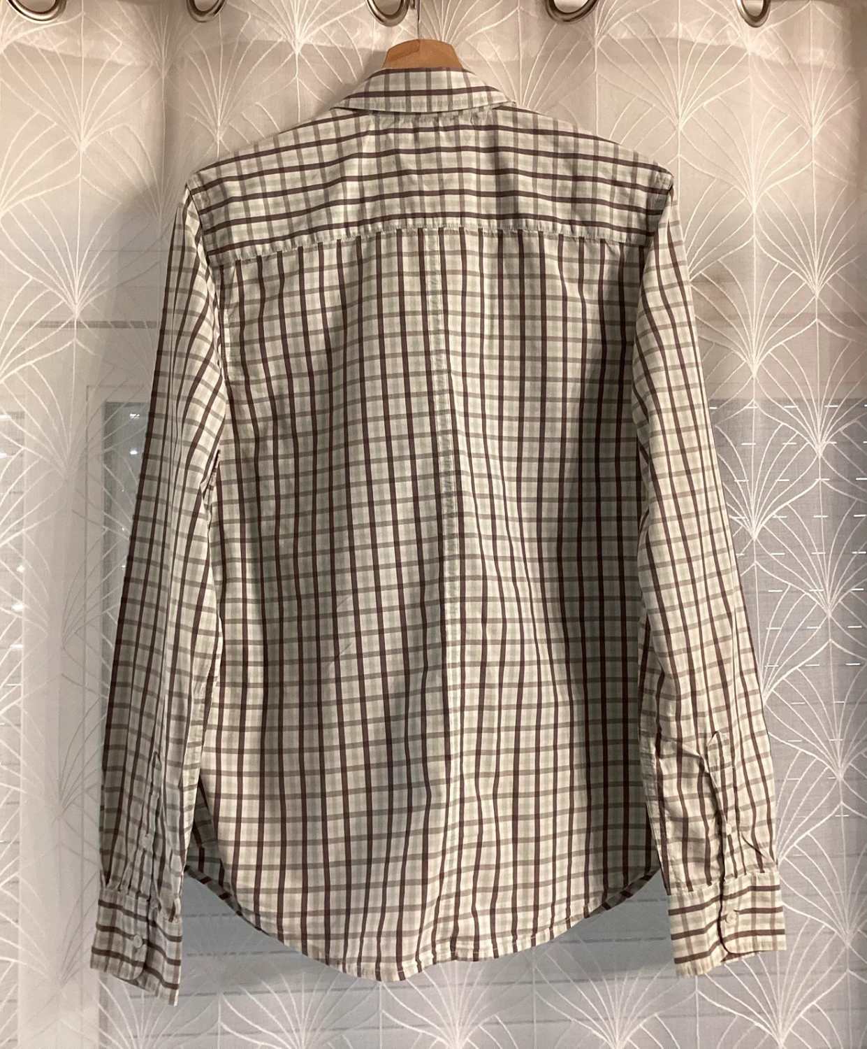 Chemise Tommy Hilfiger à Carreaux - Marron/Blanc/Vert - Taille L/G