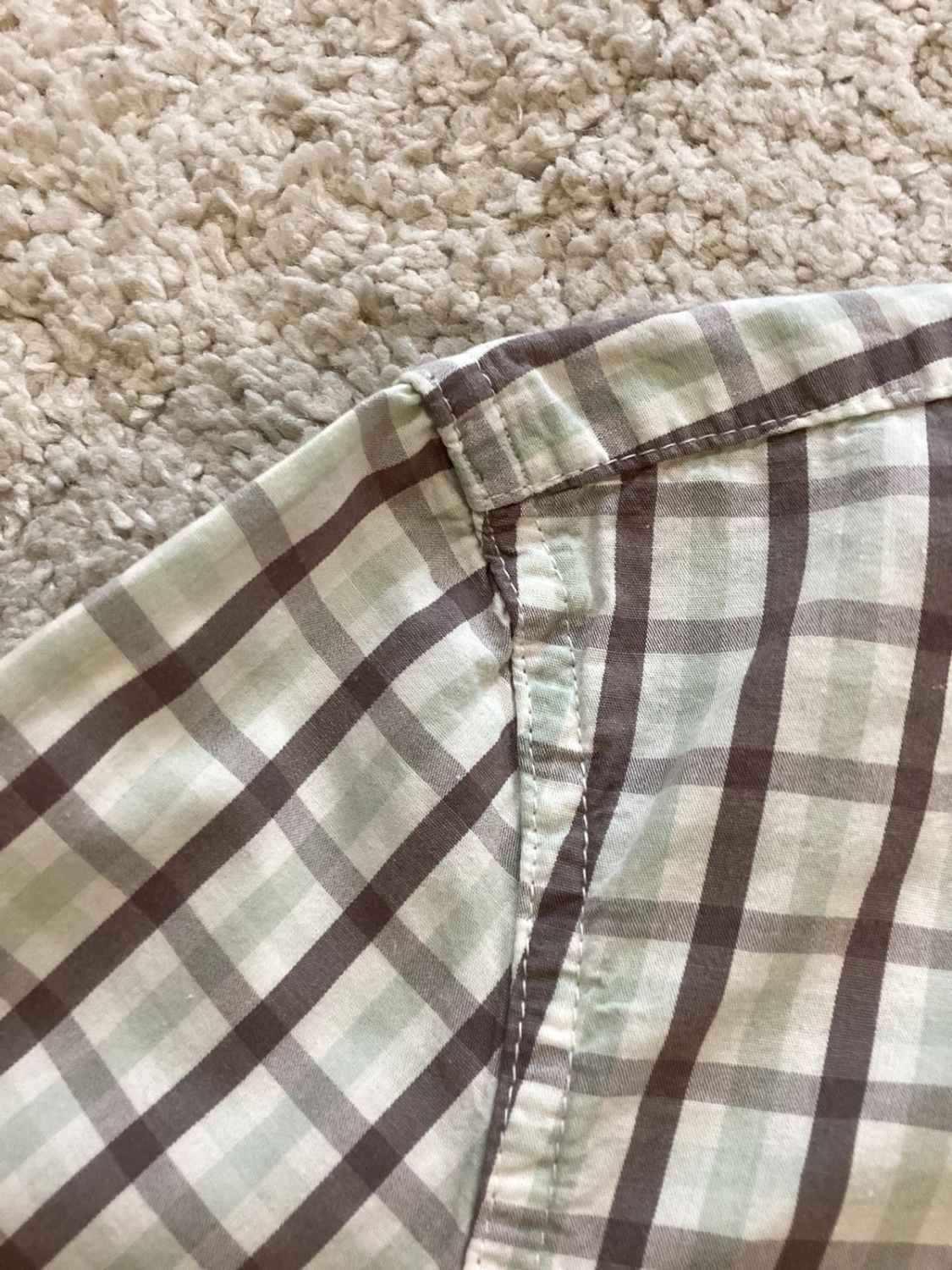 Chemise Tommy Hilfiger à Carreaux - Marron/Blanc/Vert - Taille L/G