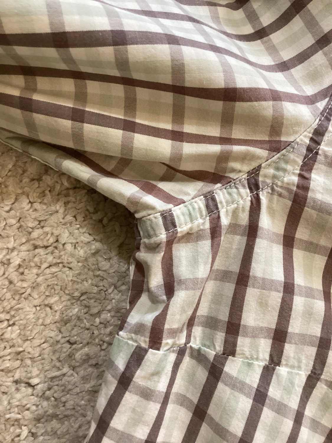 Chemise Tommy Hilfiger à Carreaux - Marron/Blanc/Vert - Taille L/G