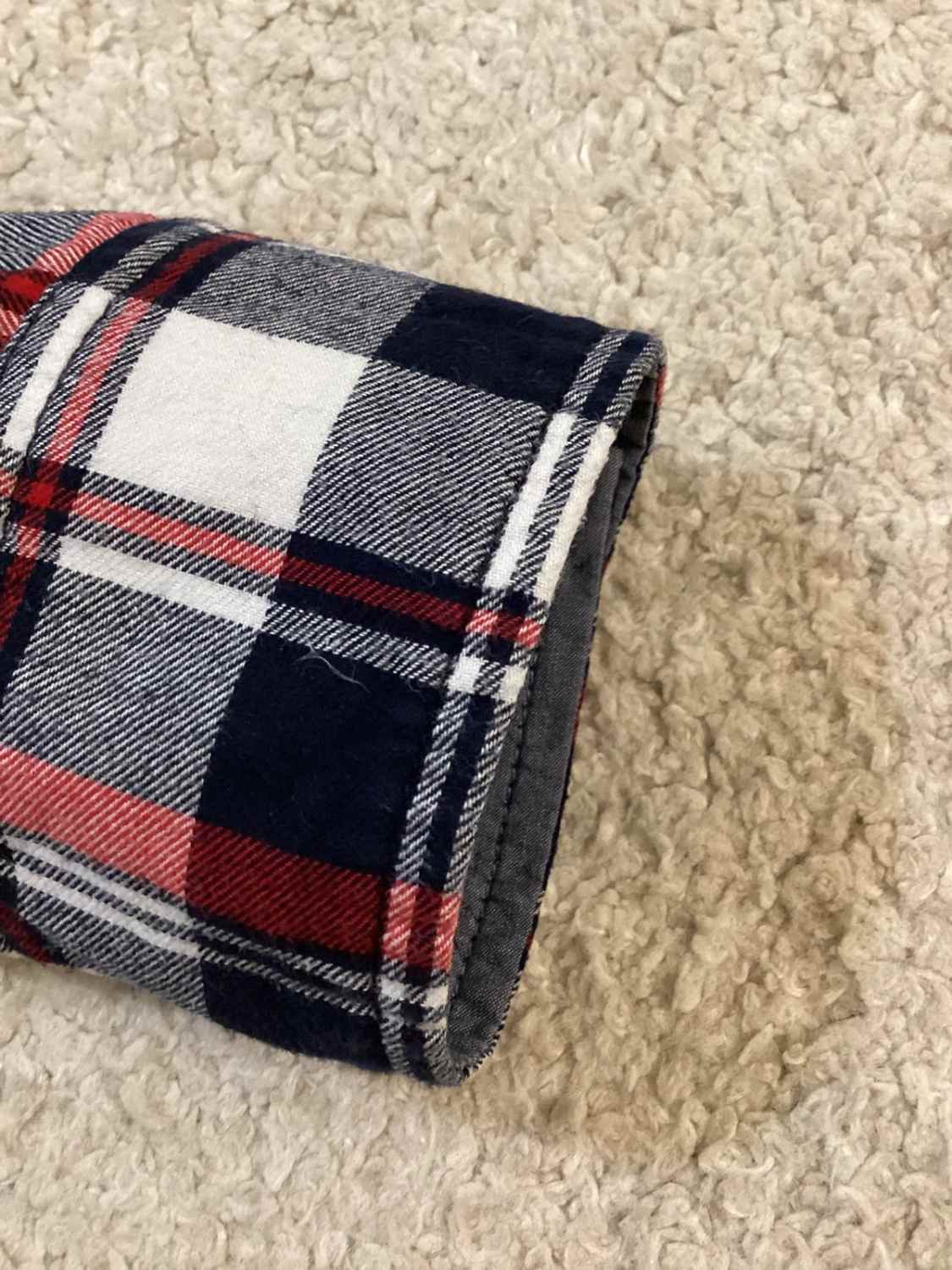 🍂 Chemise Tommy Hilfiger Flanelle - Carreaux Marine/Gris/Bordeaux - Taille M