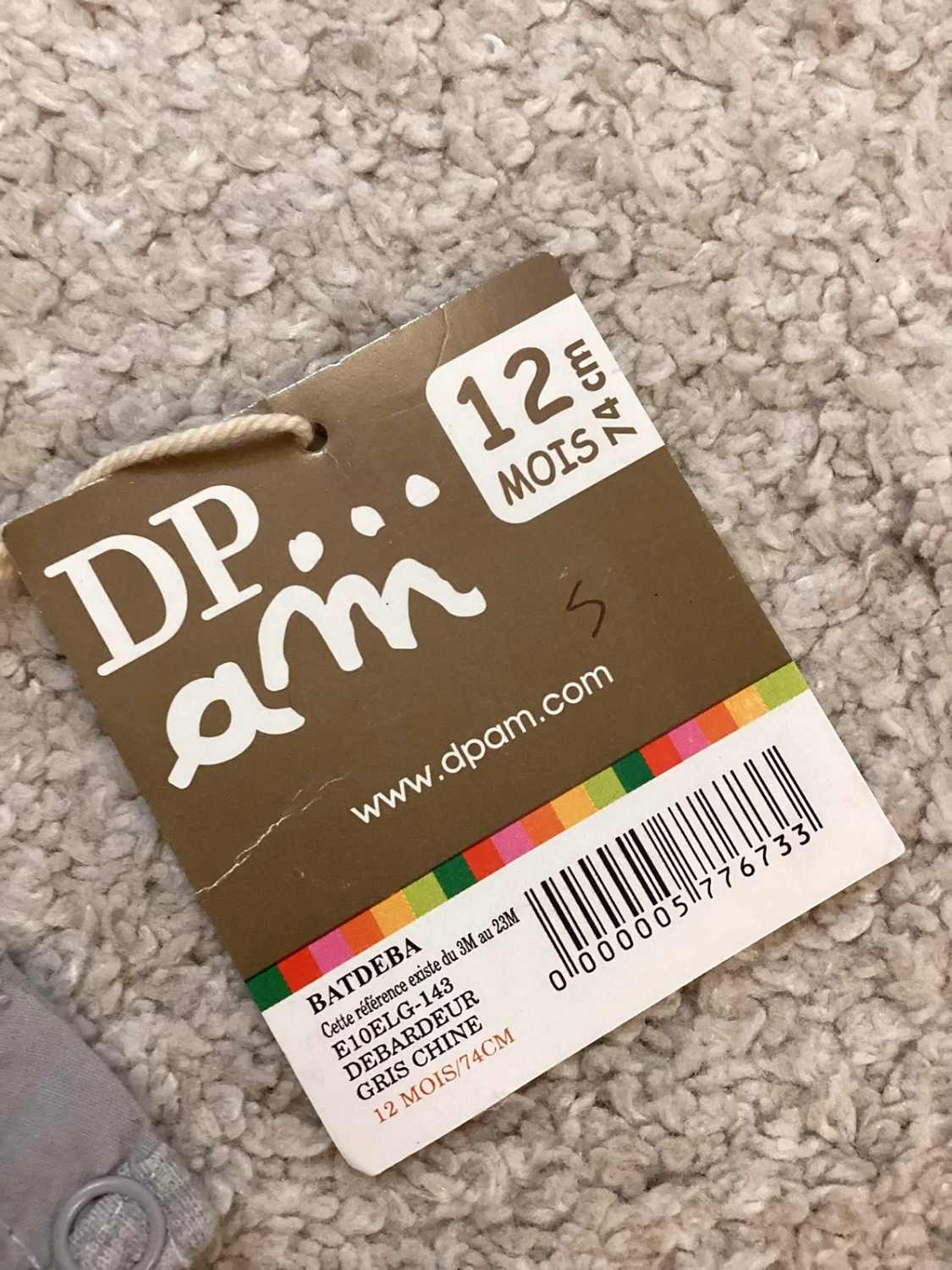 Débardeur Dp..am Baby - Gris - 12 Mois NEUF