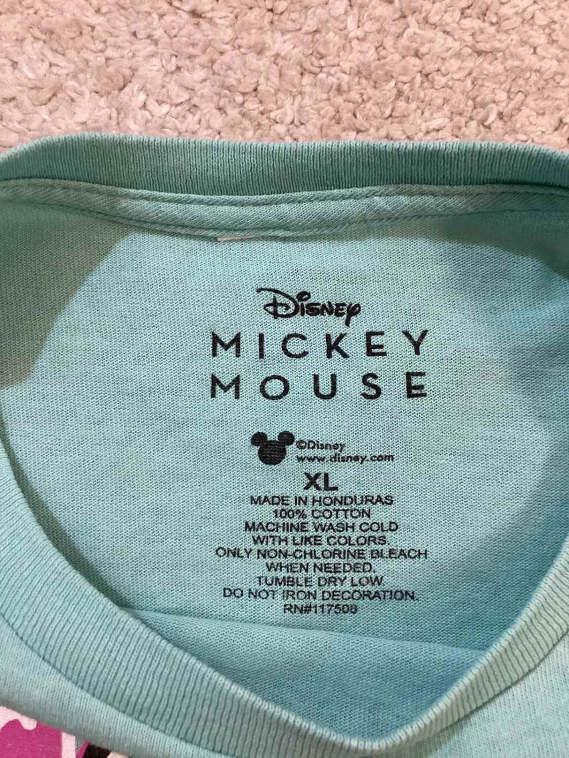 🐭 T-shirt Disney Mickey Mouse - Turquoise - Taille XL - Coton