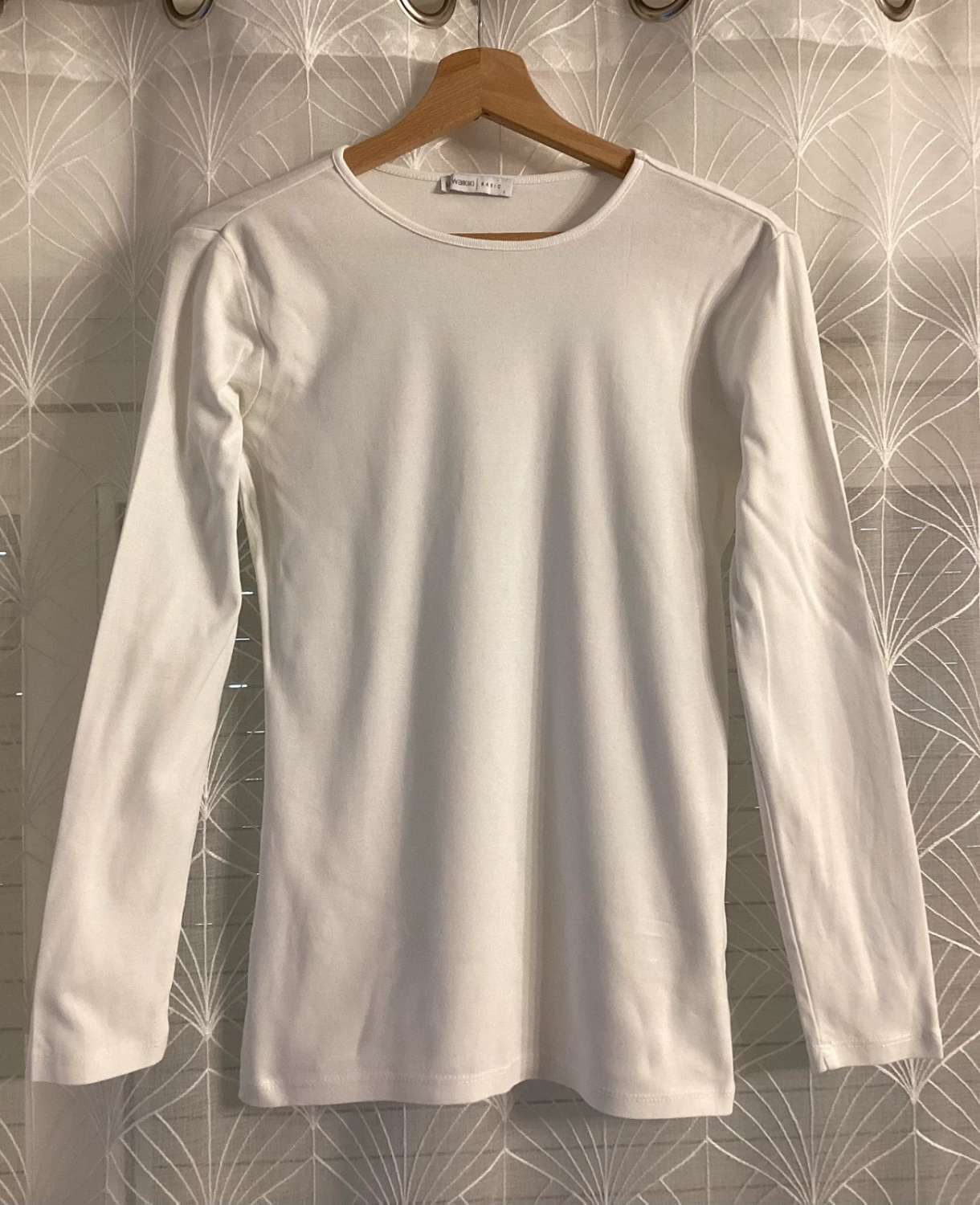 👕 T-shirt LC Waikiki Femme Manches Longues - Blanc - Taille S - Standard Fit