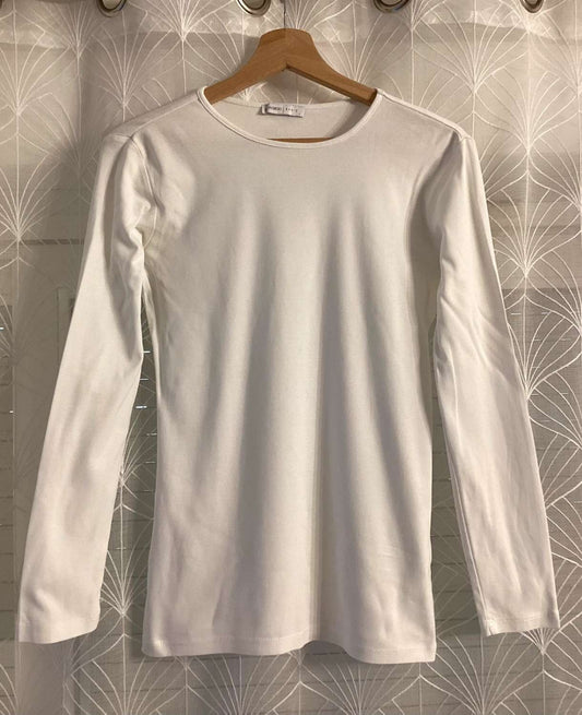 👕 T-shirt LC Waikiki Femme Manches Longues - Blanc - Taille S - Standard Fit