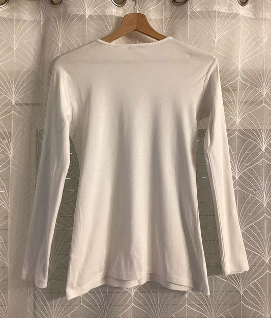 👕 T-shirt LC Waikiki Femme Manches Longues - Blanc - Taille S - Standard Fit