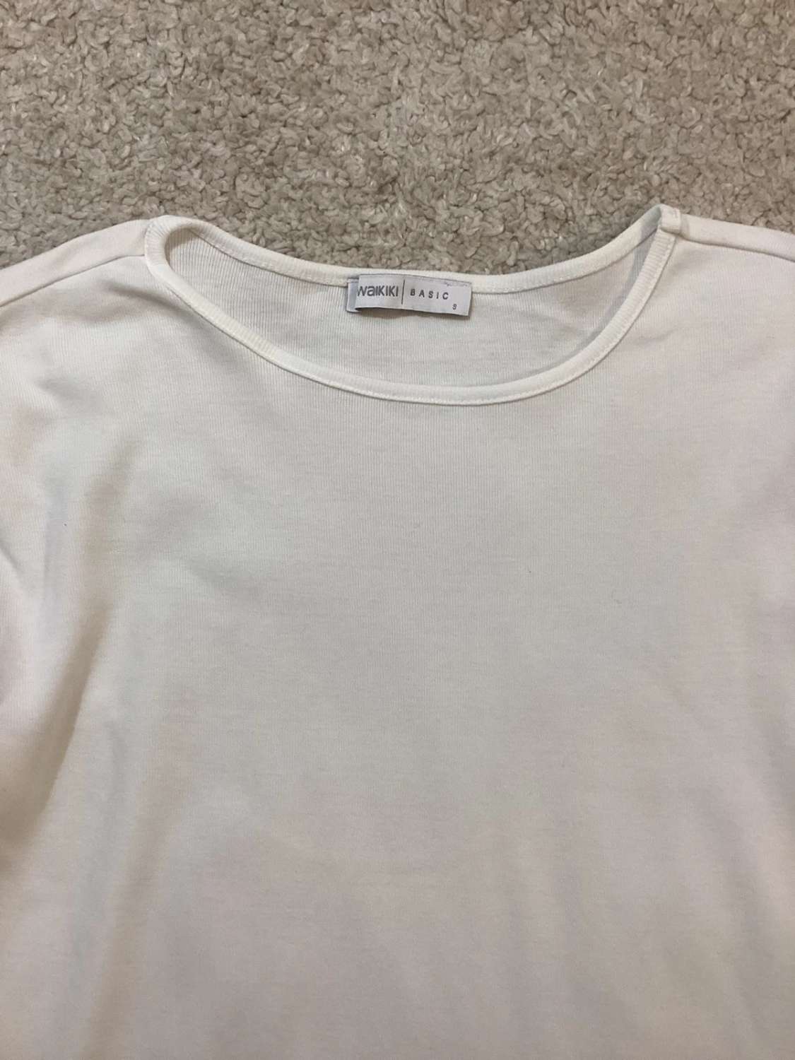 👕 T-shirt LC Waikiki Femme Manches Longues - Blanc - Taille S - Standard Fit