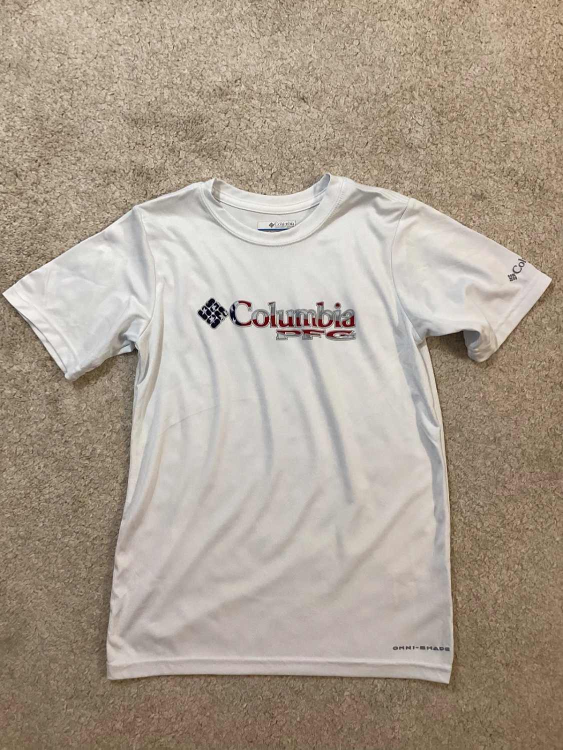 T-shirt Columbia PFG Bambina Omni-Shade - Bianco Sporco - Taglia 10A