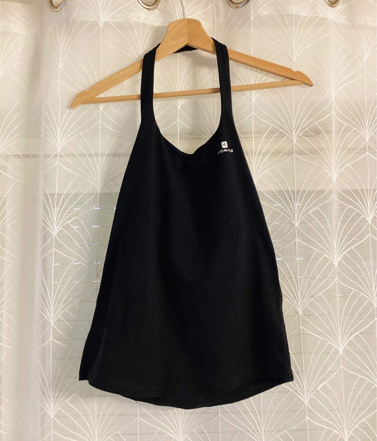 Top Sportif Domyos - Noir - Taille UK6 - Coton/Elastane