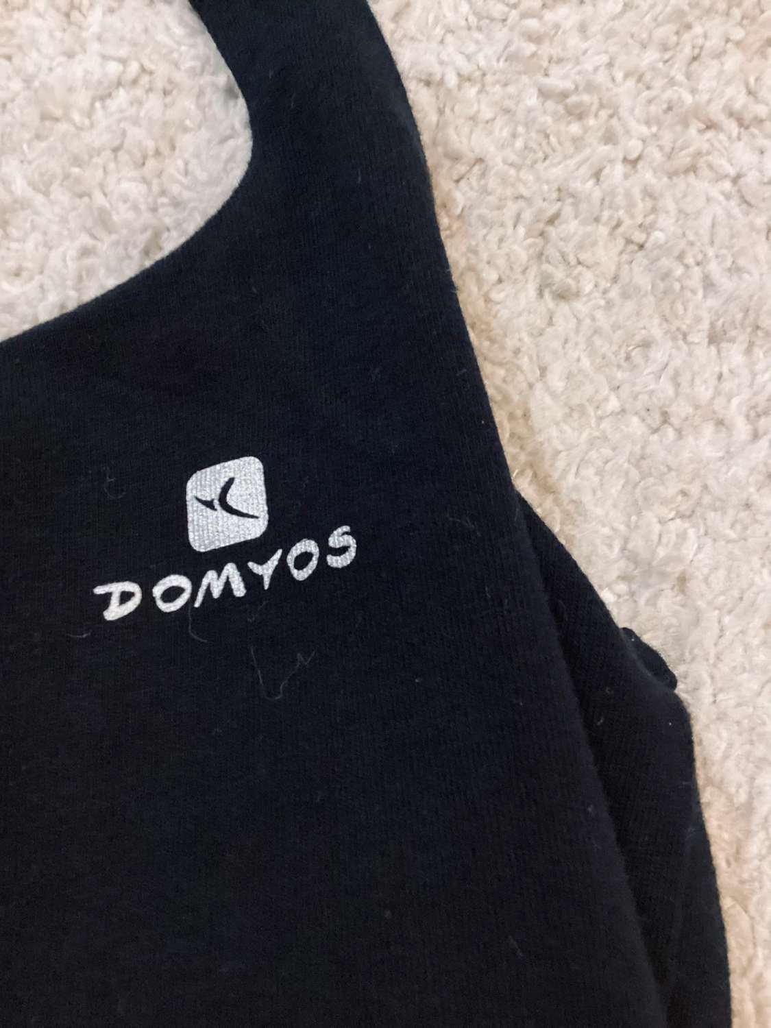 Top Sportif Domyos - Noir - Taille UK6 - Coton/Elastane