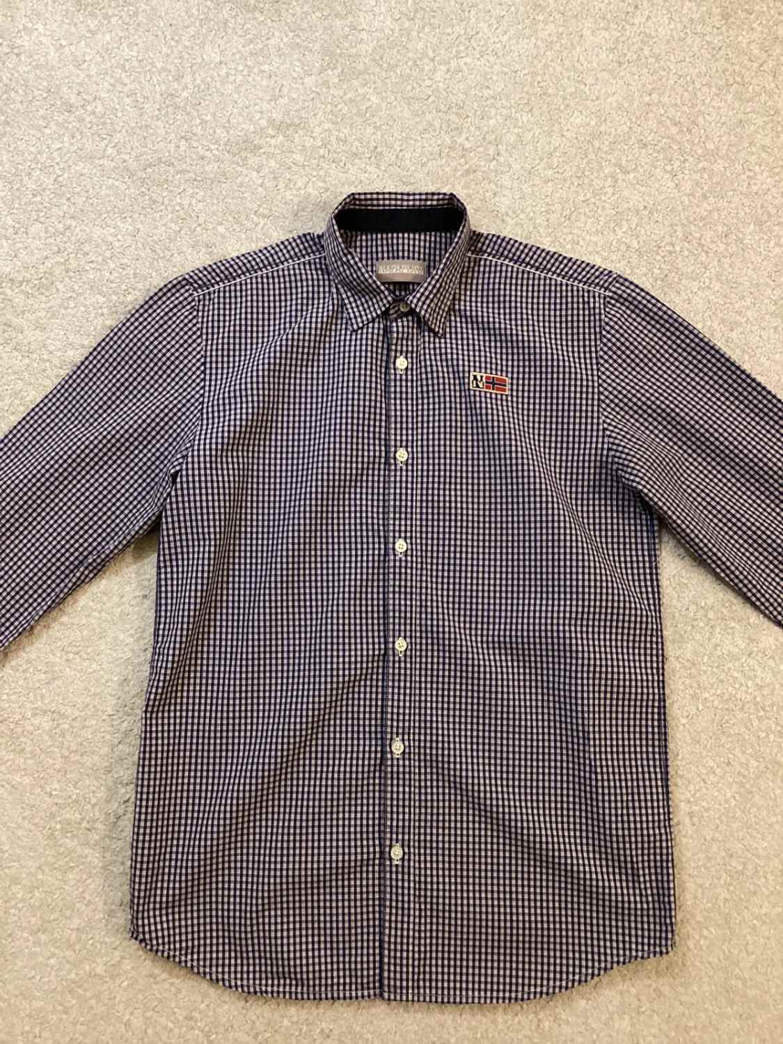🔴Chemise à Carreaux Napapijri - Marine/Rouge/Blanc - Taille 14A