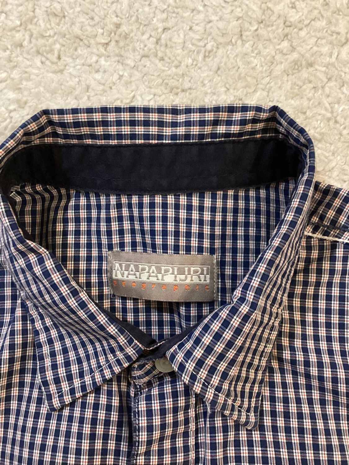 🔴Chemise à Carreaux Napapijri - Marine/Rouge/Blanc - Taille 14A
