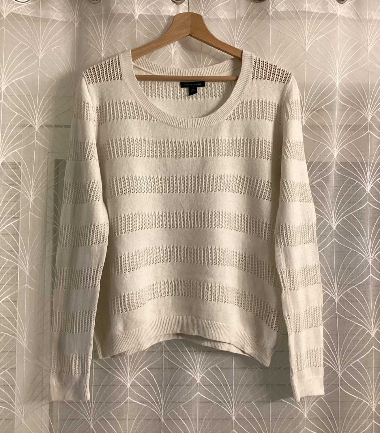 👚 Sweat Femme Tommy Hilfiger - Blanc - Taille M - Transparent Chic