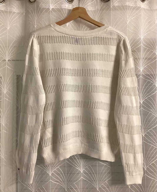 👚 Sweat Femme Tommy Hilfiger - Blanc - Taille M - Transparent Chic