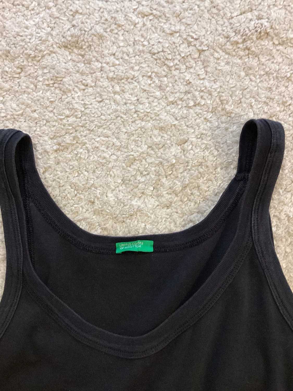 Débardeur Imprimé Benetton - Noir - Taille XS - Coton