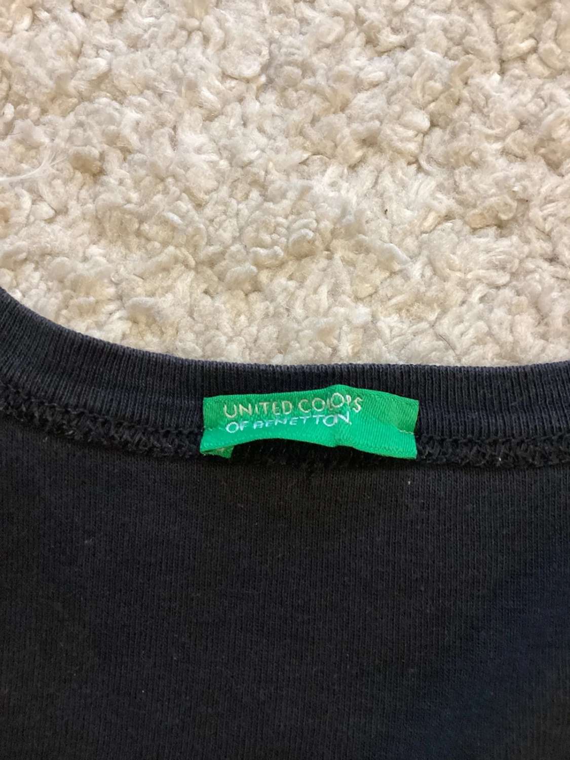 Débardeur Imprimé Benetton - Noir - Taille XS - Coton