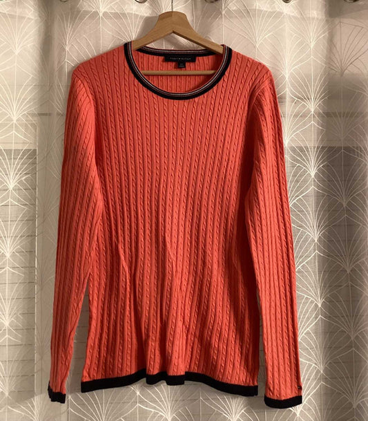 🍑 Sweat Câblé Tommy Hilfiger - Corail - Taille L/G