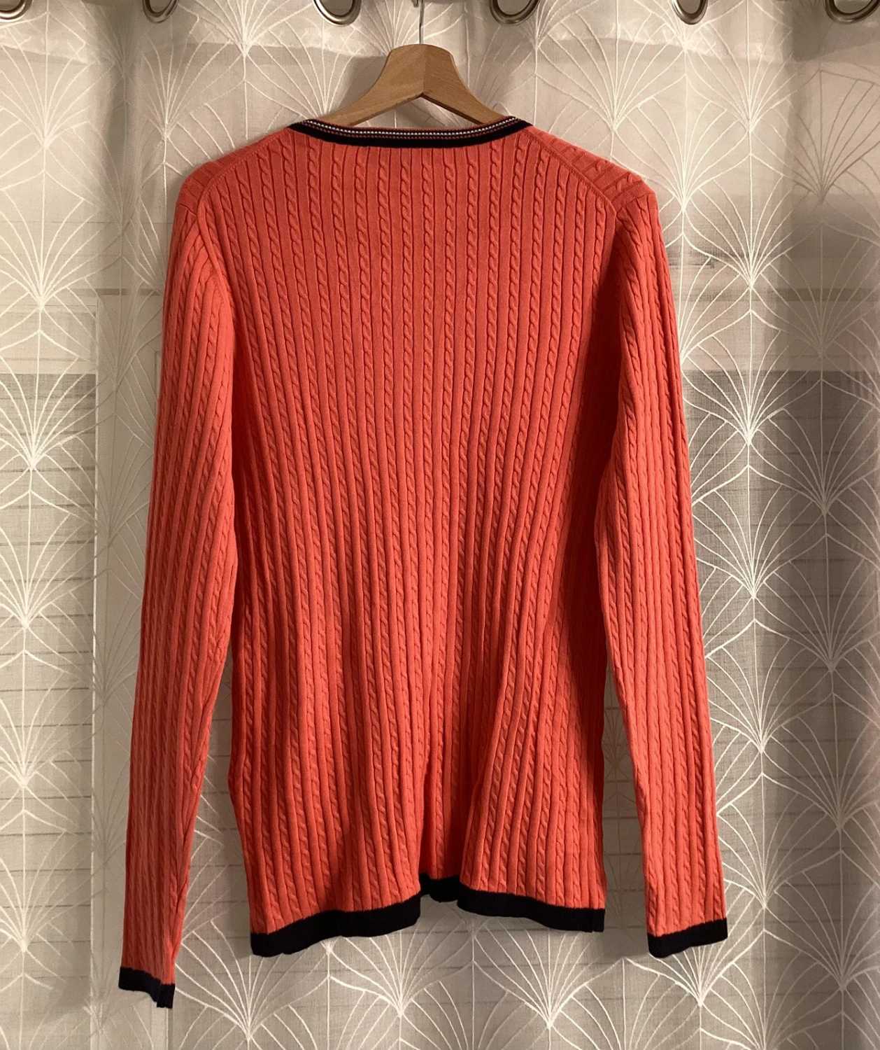 🍑 Sweat Câblé Tommy Hilfiger - Corail - Taille L/G