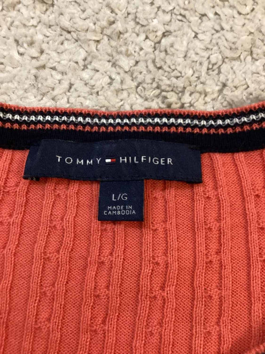 🍑 Sweat Câblé Tommy Hilfiger - Corail - Taille L/G