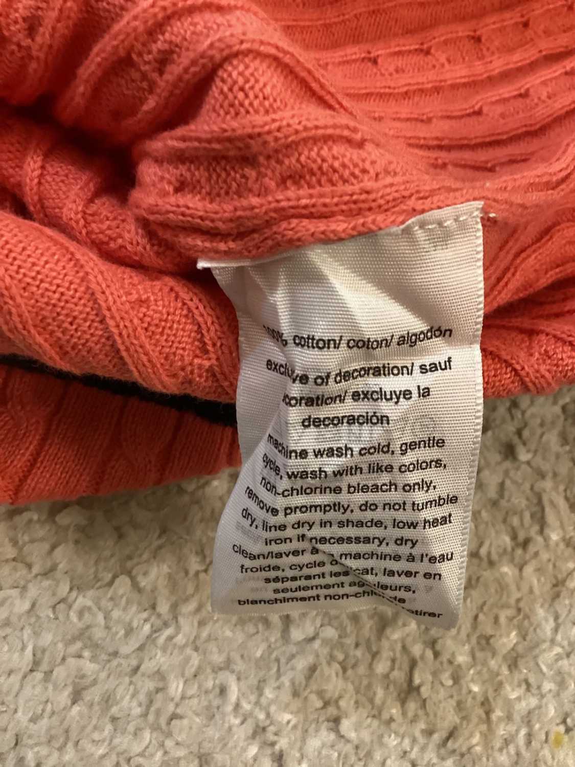 🍑 Sweat Câblé Tommy Hilfiger - Corail - Taille L/G