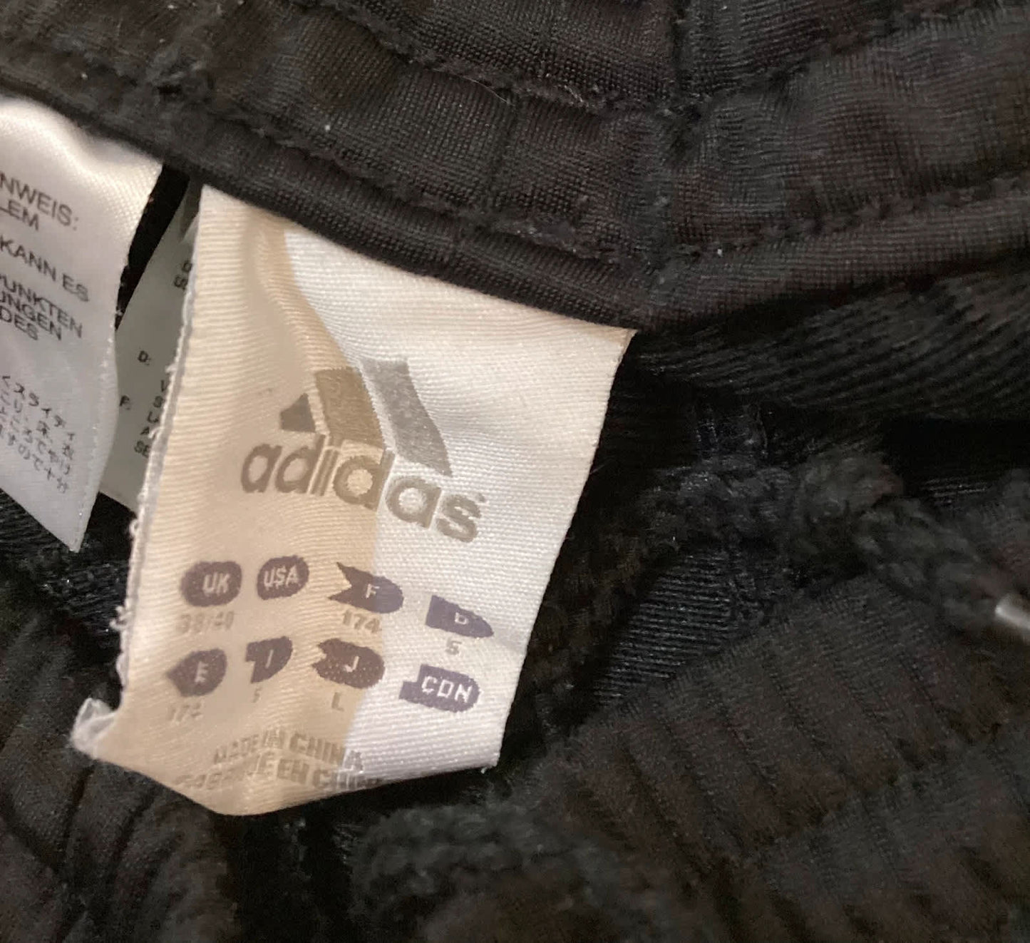 Pantalon Adidas Sport Noir/Bleu - Taille L