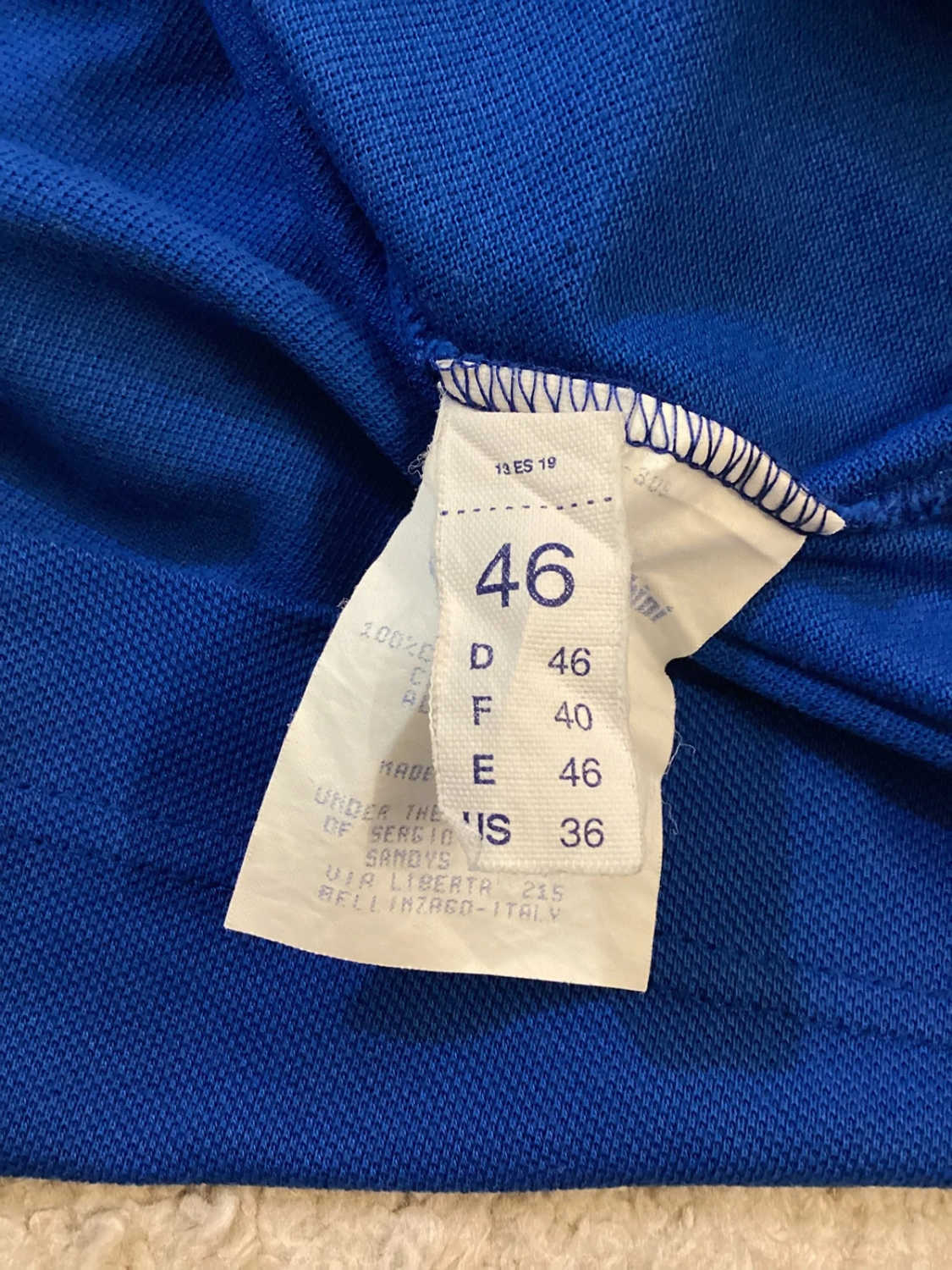 🔵 Polo Sergio Tacchini - Bleu - Taille M