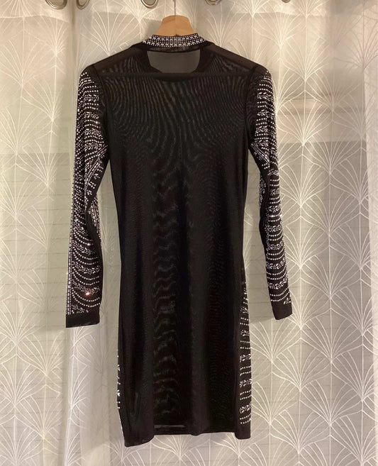 Robe Transparente Longue Noir & Gris - Taille S/M
