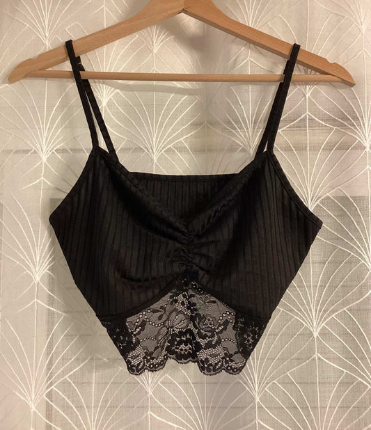 🖤 Shein top - Zwart - Blote schouders - Maat S