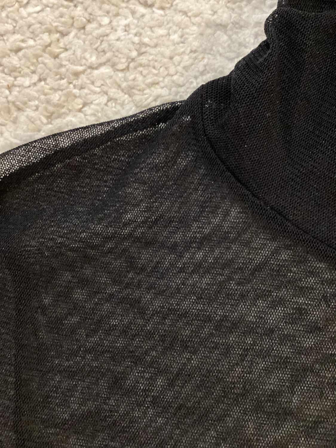 🖤 Tunique Transparente Col Roulé - Noir & Gris - Taille S