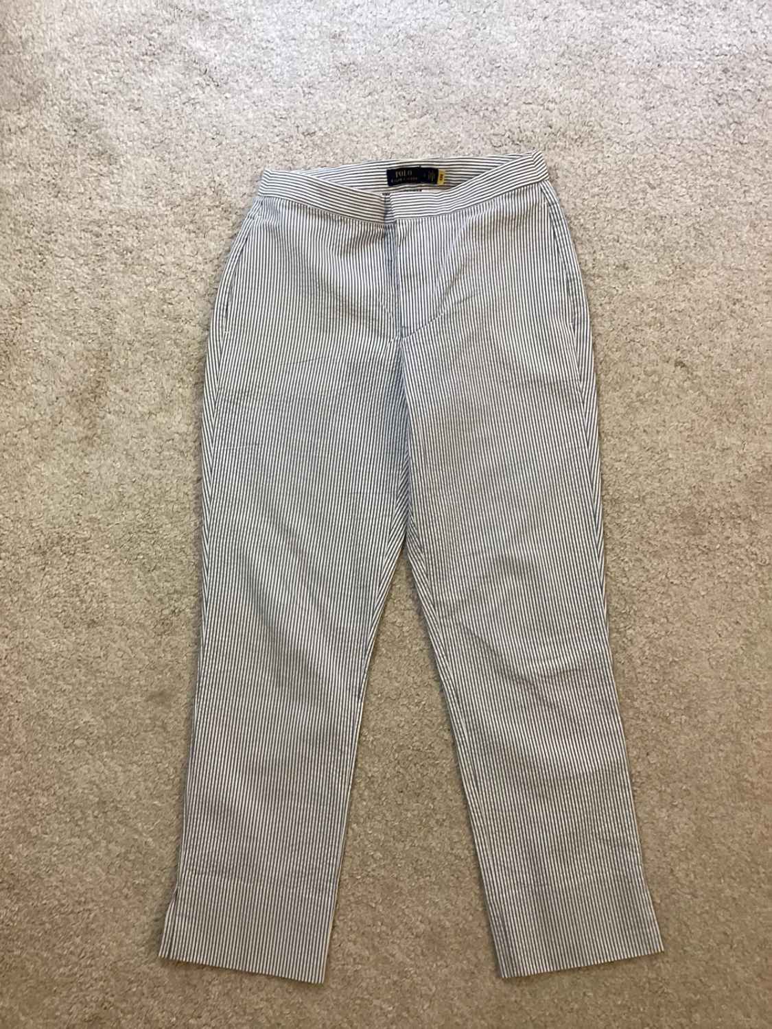 🌊 Chino à Rayures Polo Ralph Lauren - Blanc & Bleu Clair - Taille W26