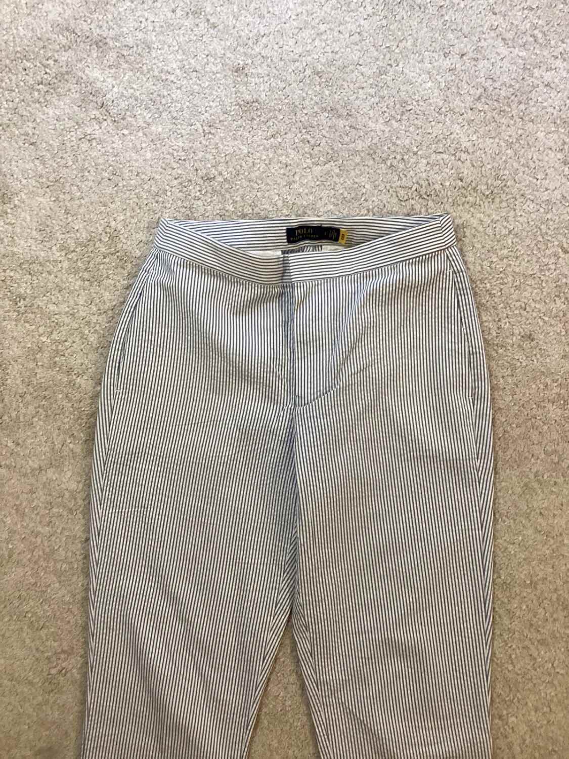 🌊 Chino à Rayures Polo Ralph Lauren - Blanc & Bleu Clair - Taille W26