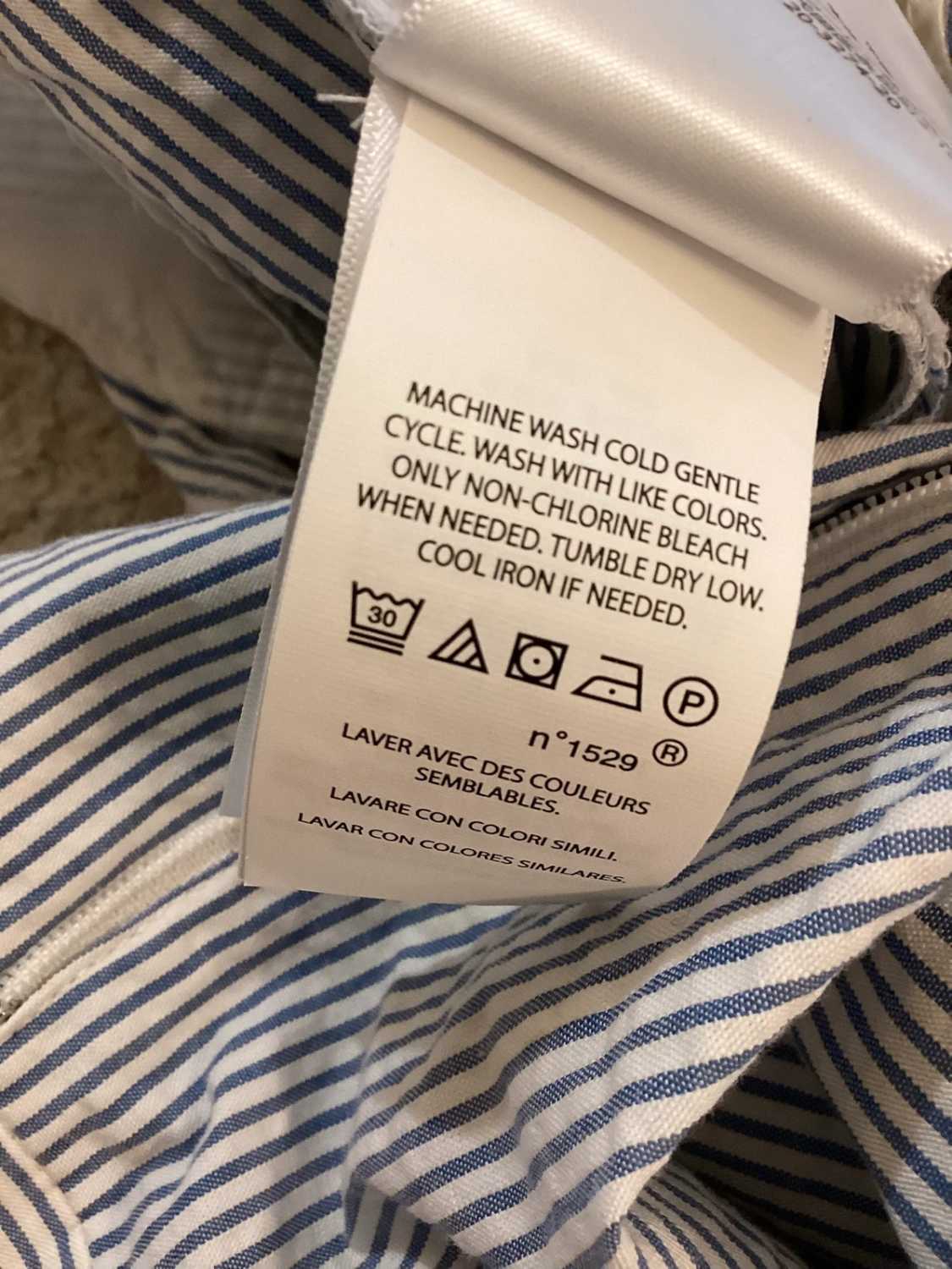 🌊 Chino à Rayures Polo Ralph Lauren - Blanc & Bleu Clair - Taille W26