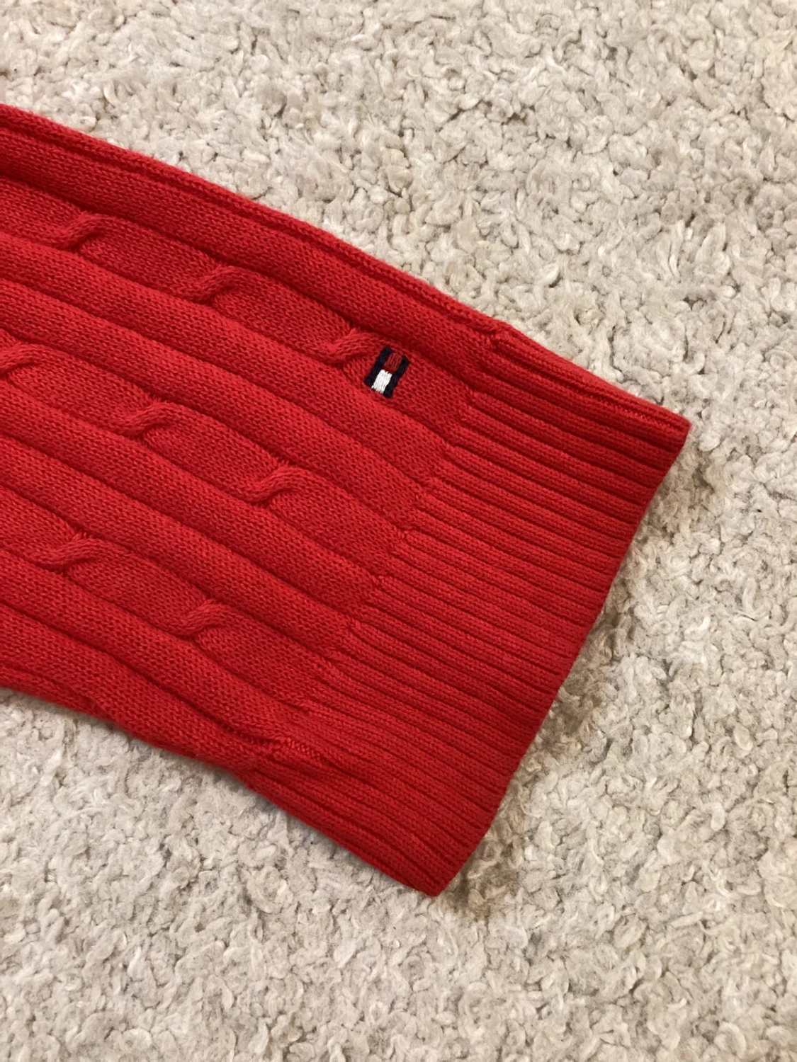 🔴 Sweat Câblé Tommy Hilfiger - Rouge - Taille L/G
