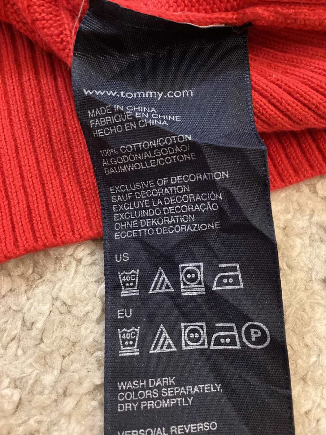🔴 Sweat Câblé Tommy Hilfiger - Rouge - Taille L/G