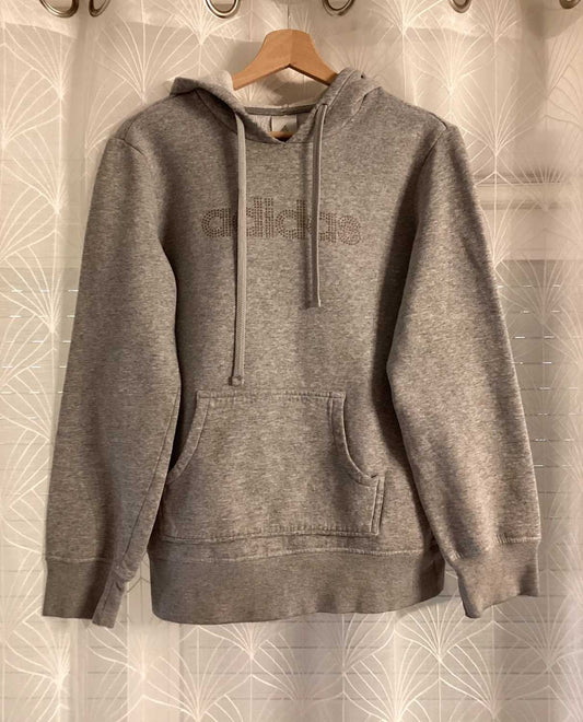 🐺 Felpa con Cappuccio Adidas Donna - Grigia - Taglia M