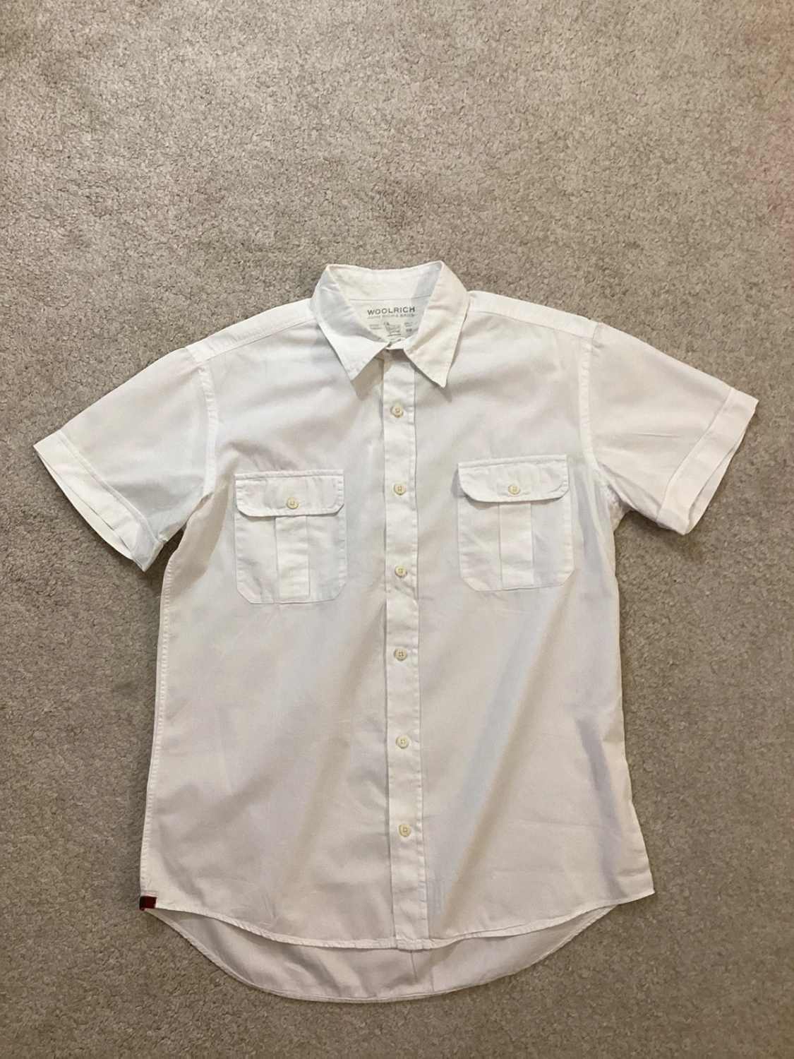 Camisa Woolrich Hombre - Blanco - Manga Corta - Talla M
