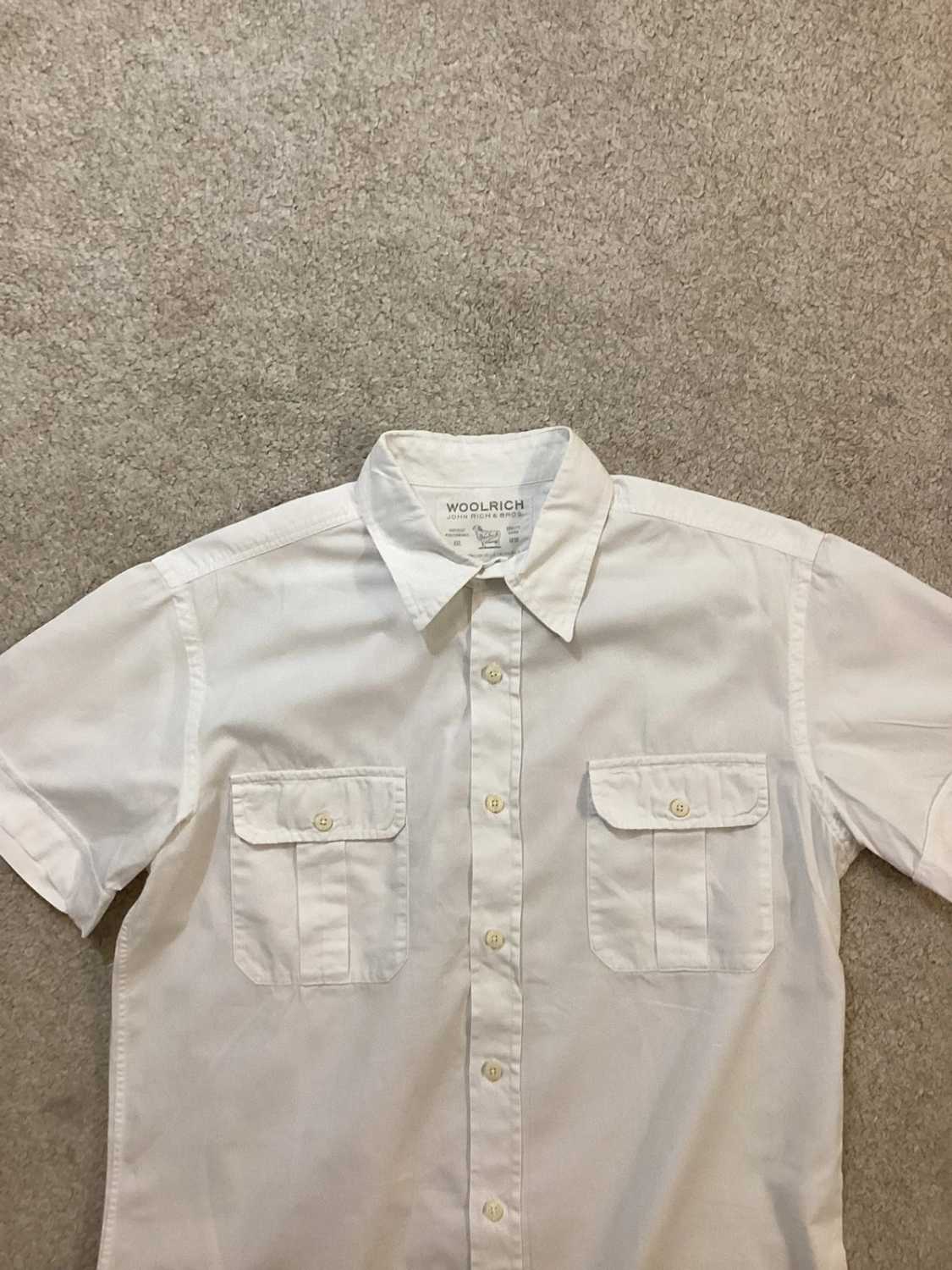 Camisa Woolrich Hombre - Blanco - Manga Corta - Talla M