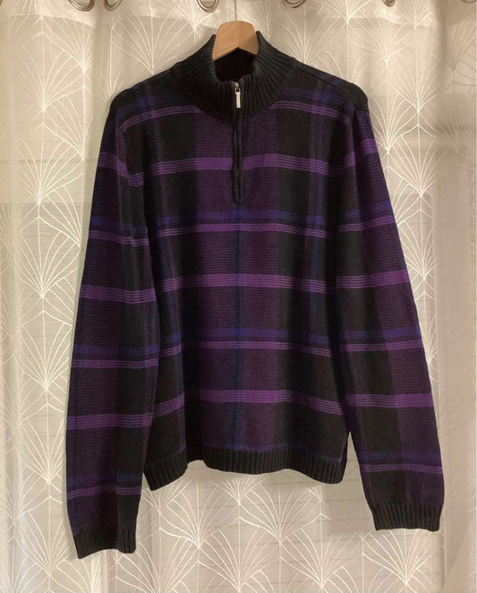 Sweat à Carreaux Lauren Ralph Lauren - Noir/Violet/Bleu - Taille M