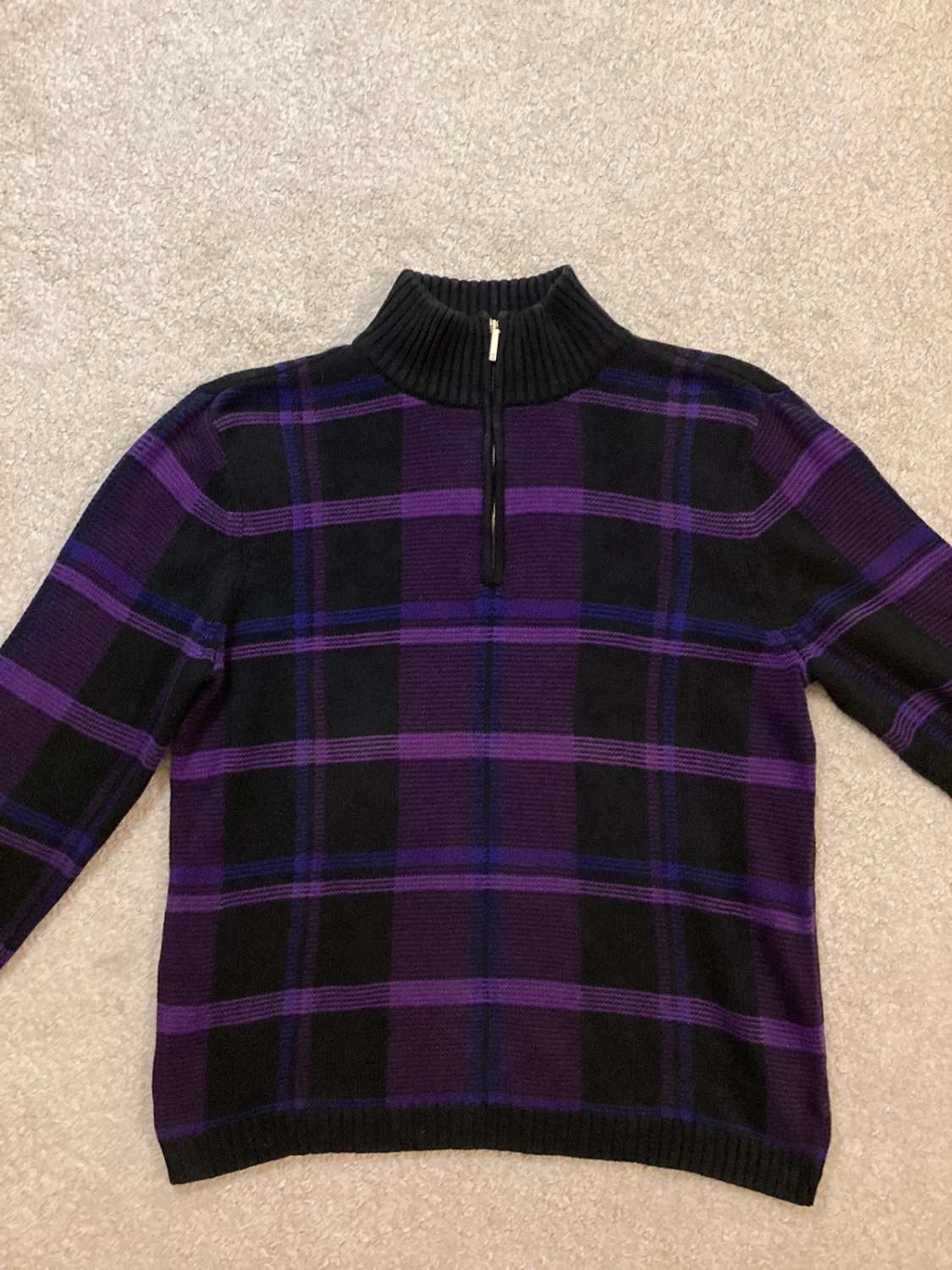 Sweat à Carreaux Lauren Ralph Lauren - Noir/Violet/Bleu - Taille M