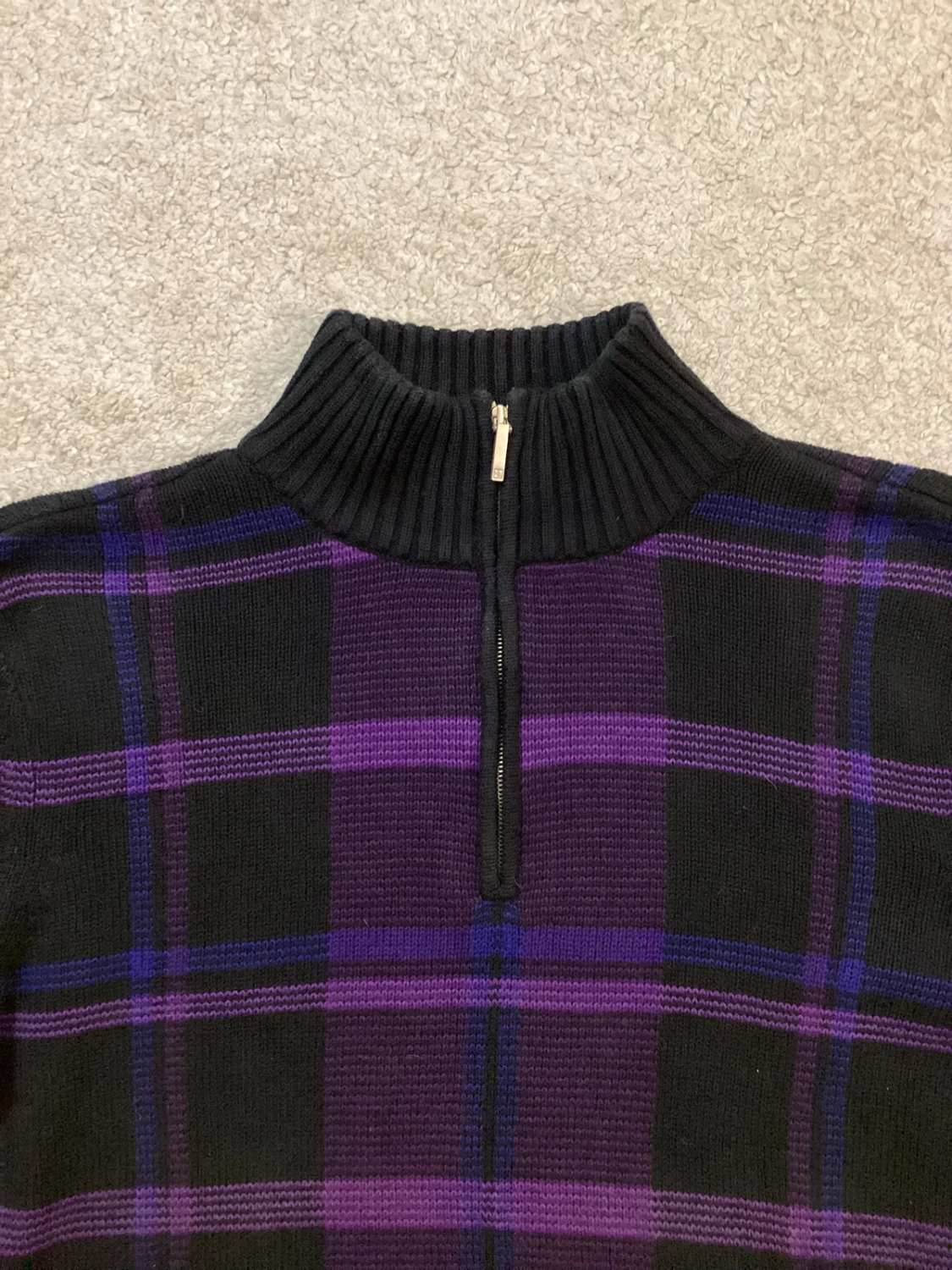 Sweat à Carreaux Lauren Ralph Lauren - Noir/Violet/Bleu - Taille M