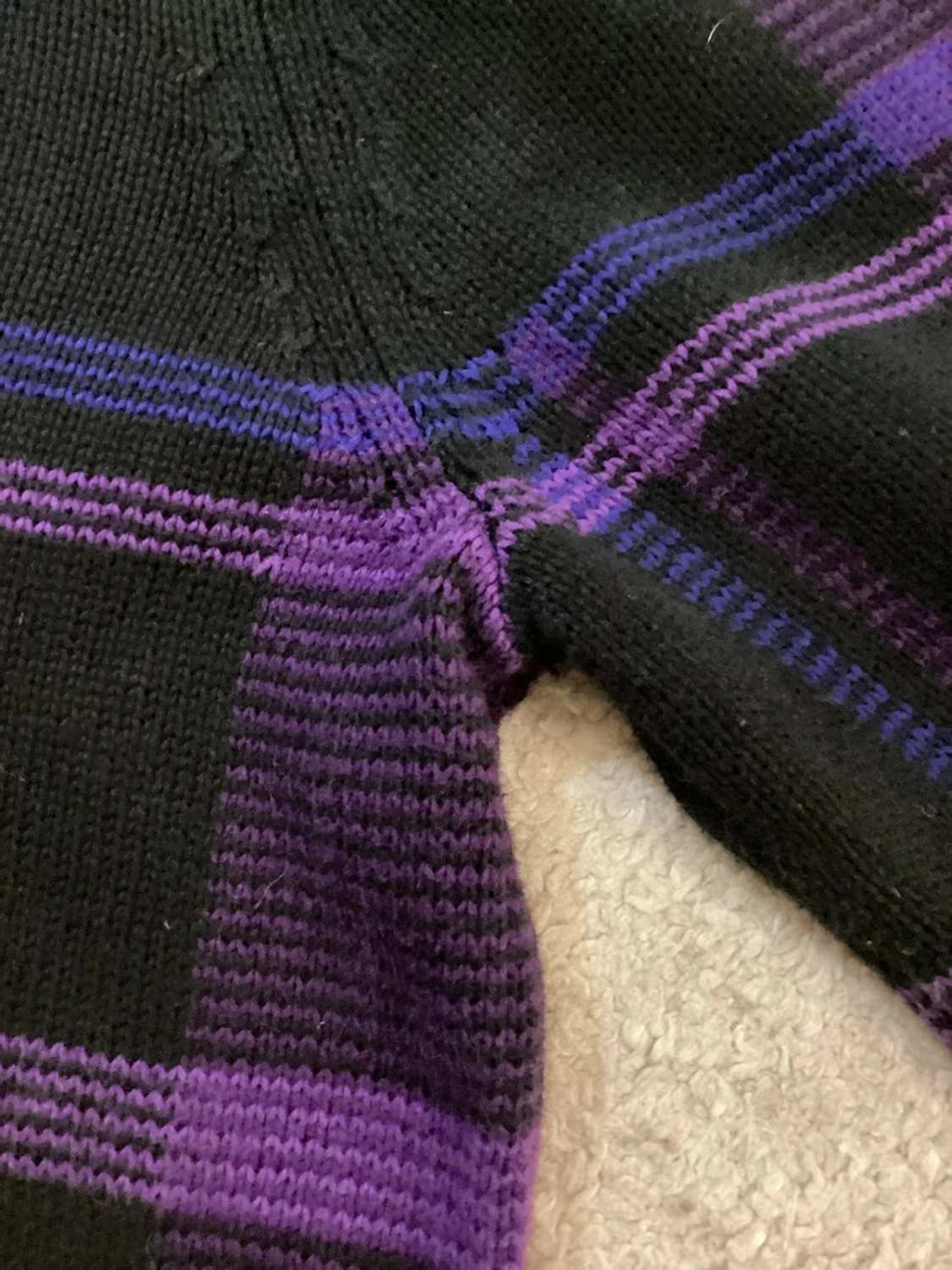 Sweat à Carreaux Lauren Ralph Lauren - Noir/Violet/Bleu - Taille M