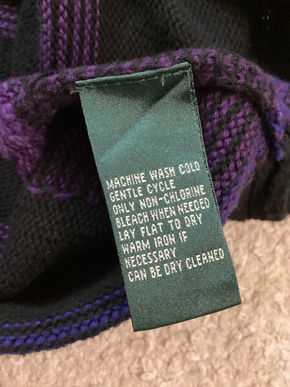 Sweat à Carreaux Lauren Ralph Lauren - Noir/Violet/Bleu - Taille M