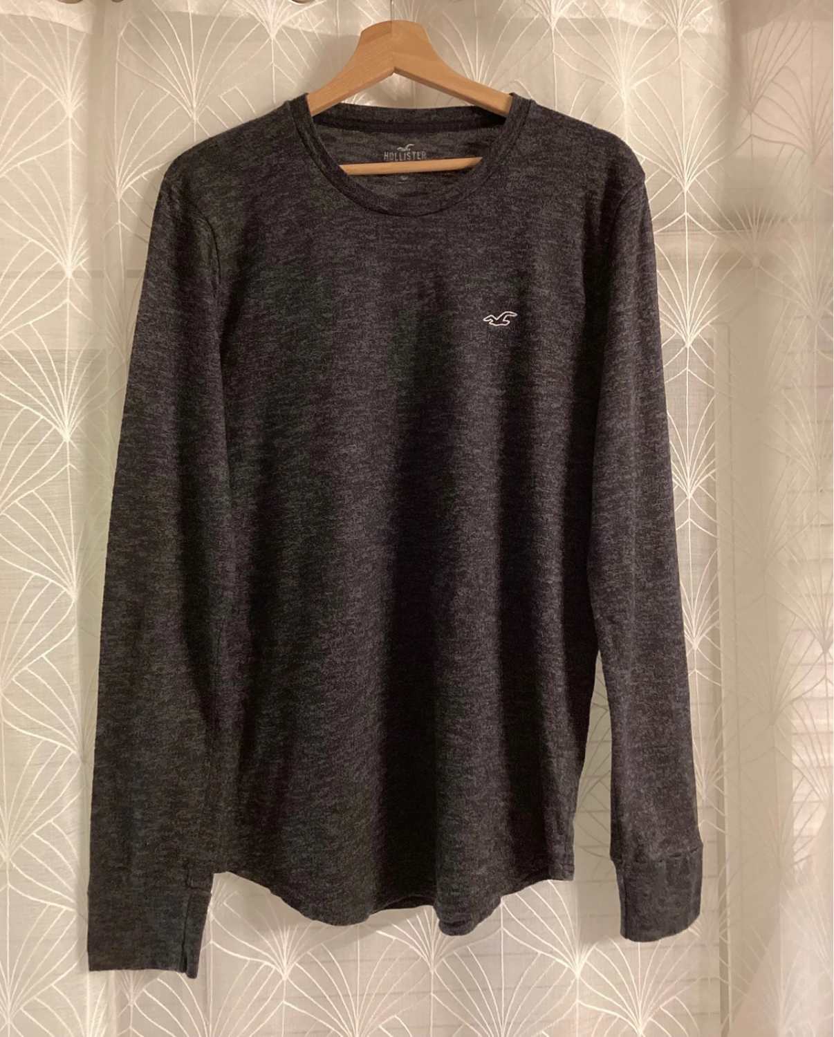 🐘 Pull Hollister Homme - Gris Foncé - Taille M