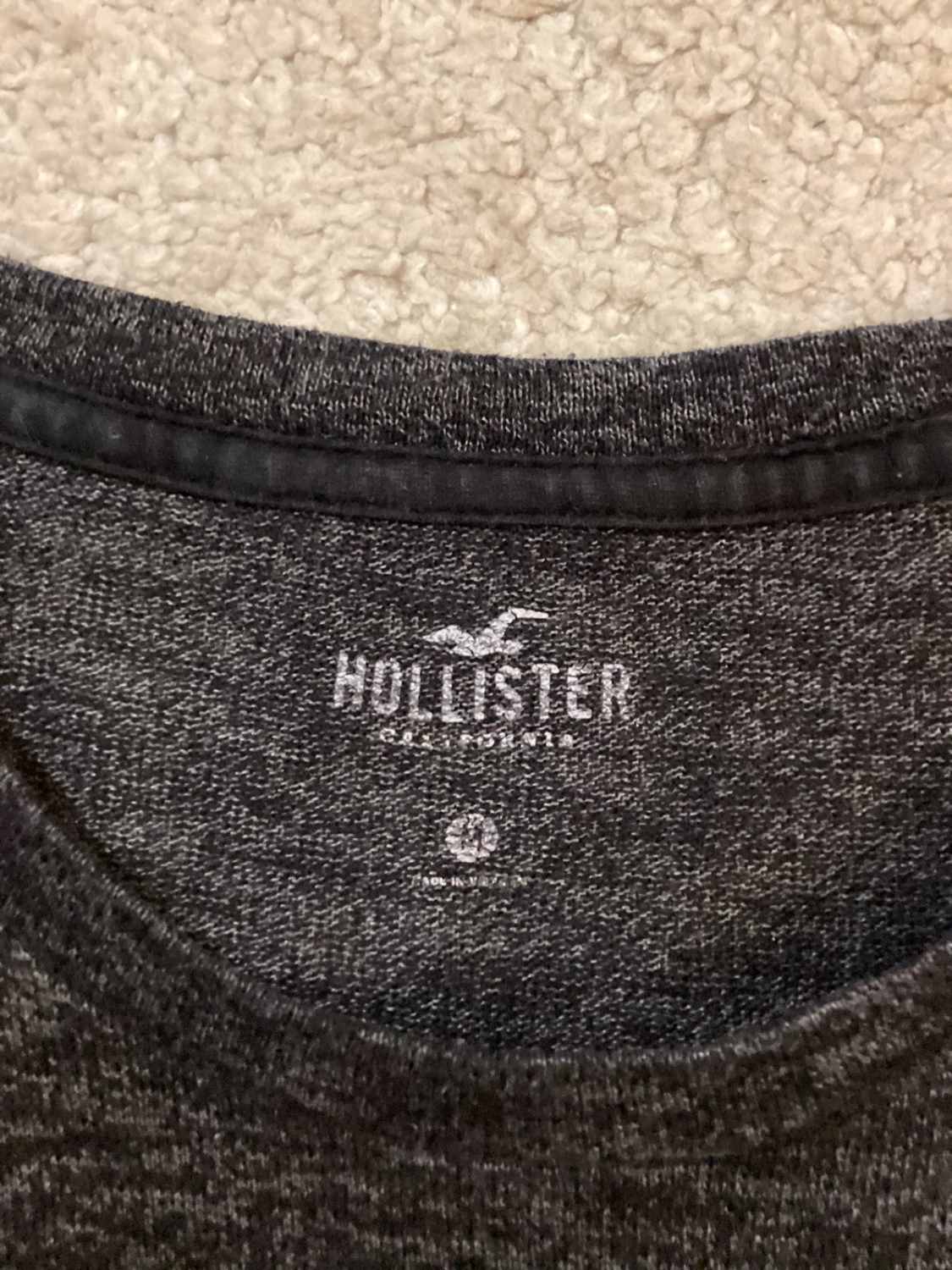 🐘 Pull Hollister Homme - Gris Foncé - Taille M