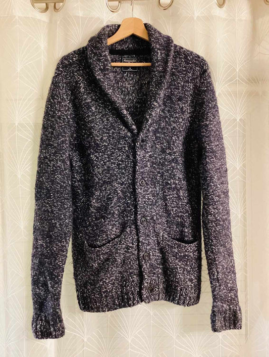 🔵🐘 Cardigan Abercrombie & Fitch Homme - Marine & Gris - Taille M