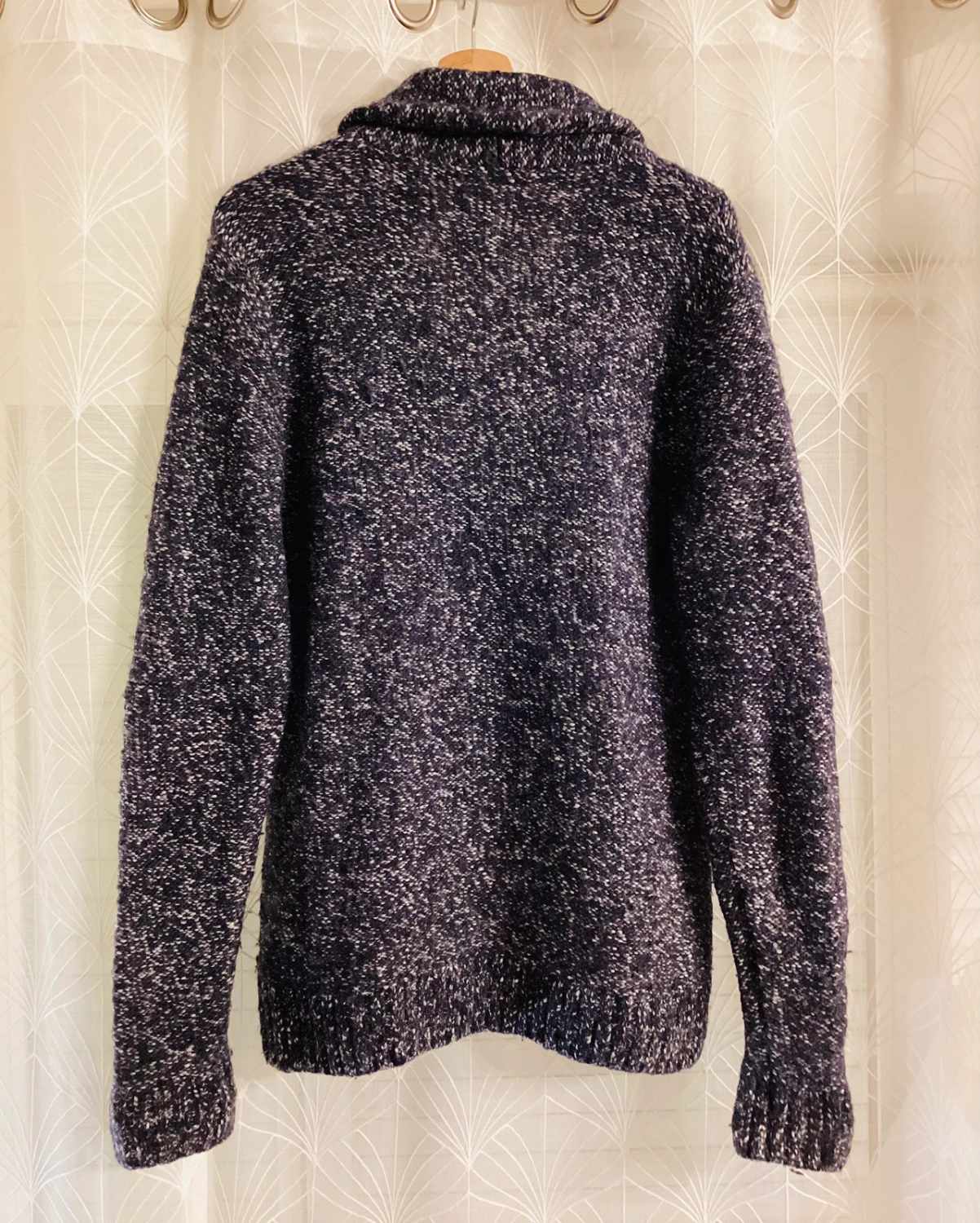 🔵🐘 Cardigan Abercrombie & Fitch Homme - Marine & Gris - Taille M