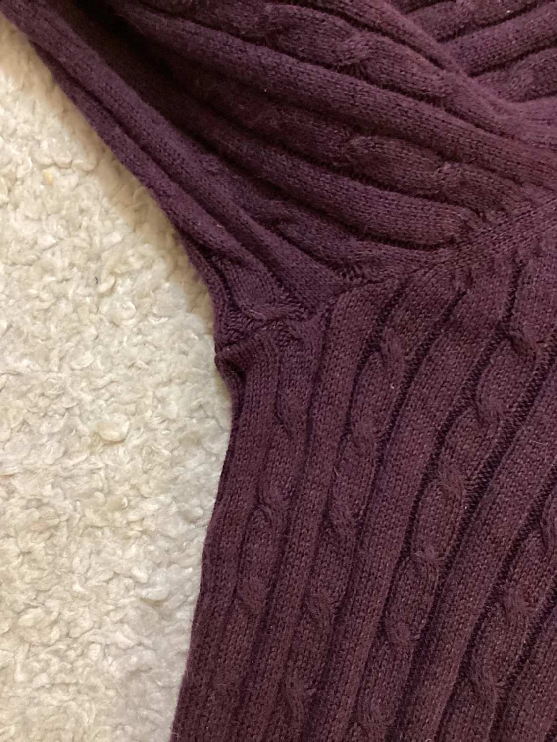 🍷 Sweat Câblé Tommy Hilfiger - Bordeaux - Taille M