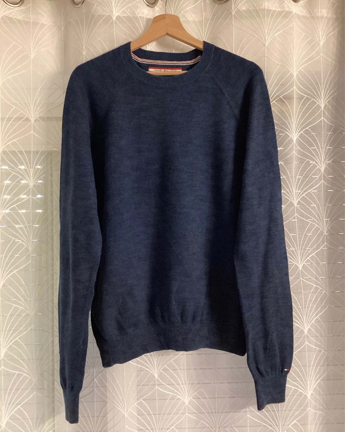 🔵🍃 Sweat Tommy Hilfiger Homme - Marine & Vert - Taille M