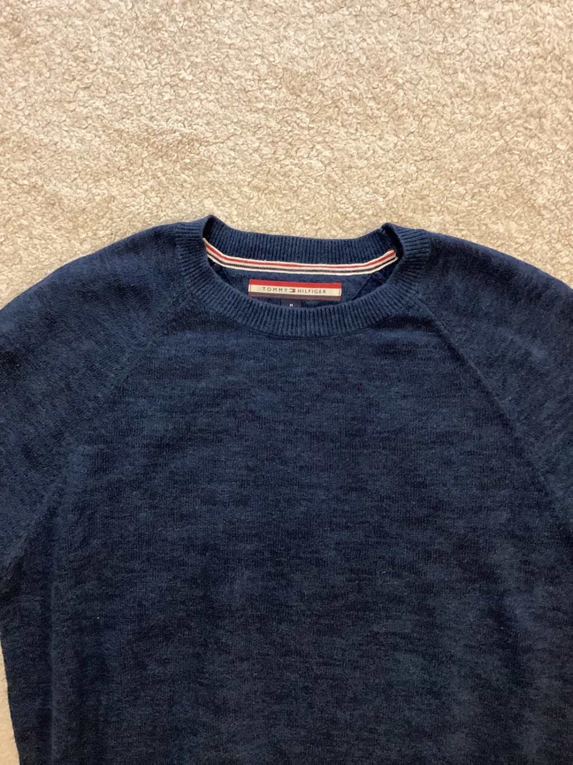 🔵🍃 Sweat Tommy Hilfiger Homme - Marine & Vert - Taille M
